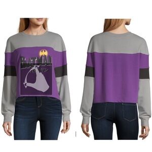 Batman DC Comics Crop Sweater Sweatshirt L